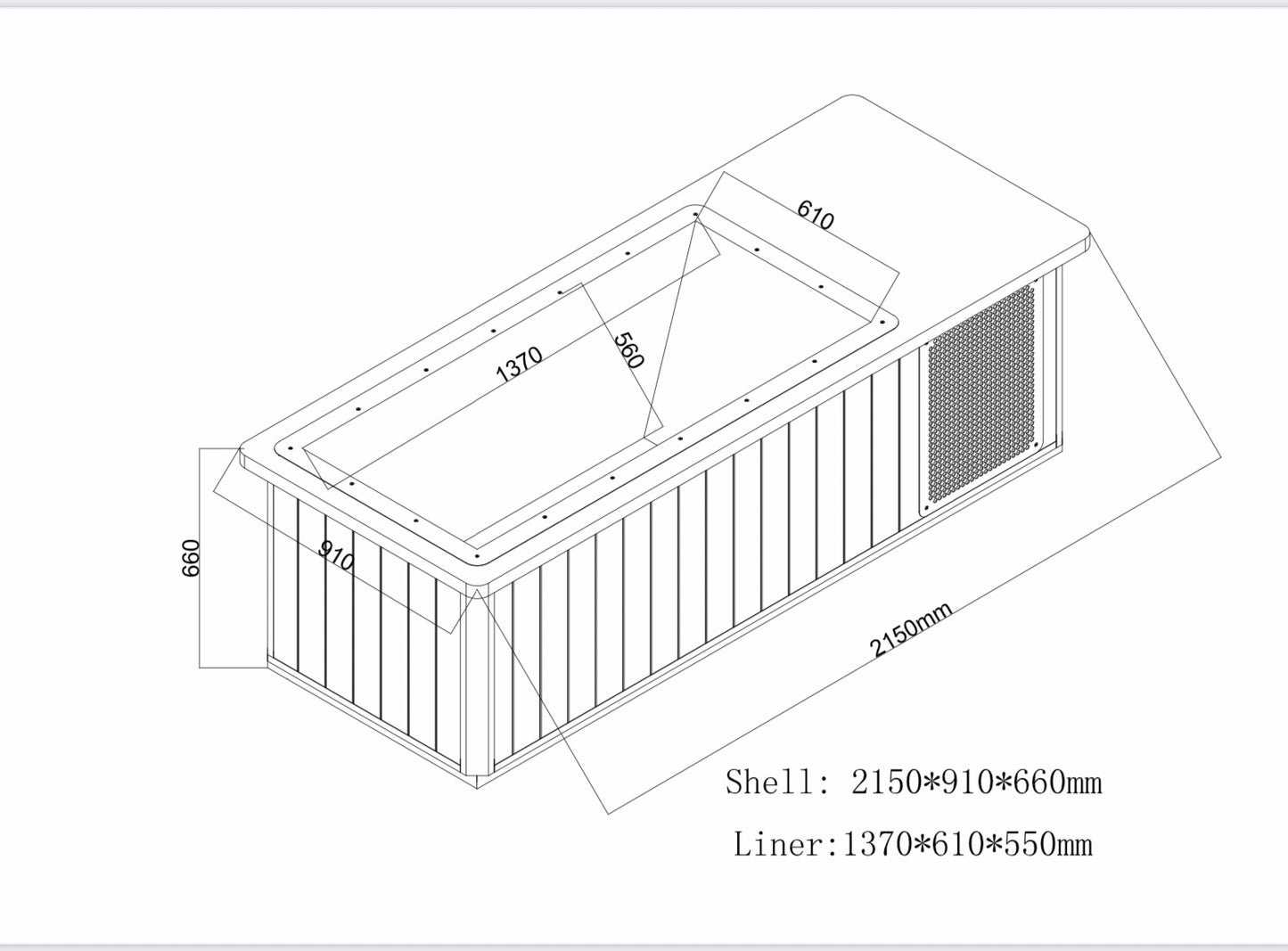 The salt Cedar Plunge With Chiller System